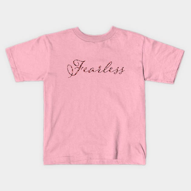 Fearless - Rose Kids T-Shirt by MemeQueen